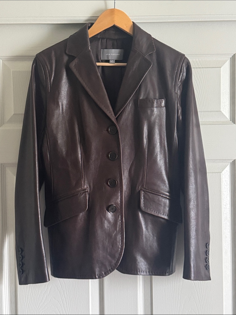 Ann Taylor Leather Blazer